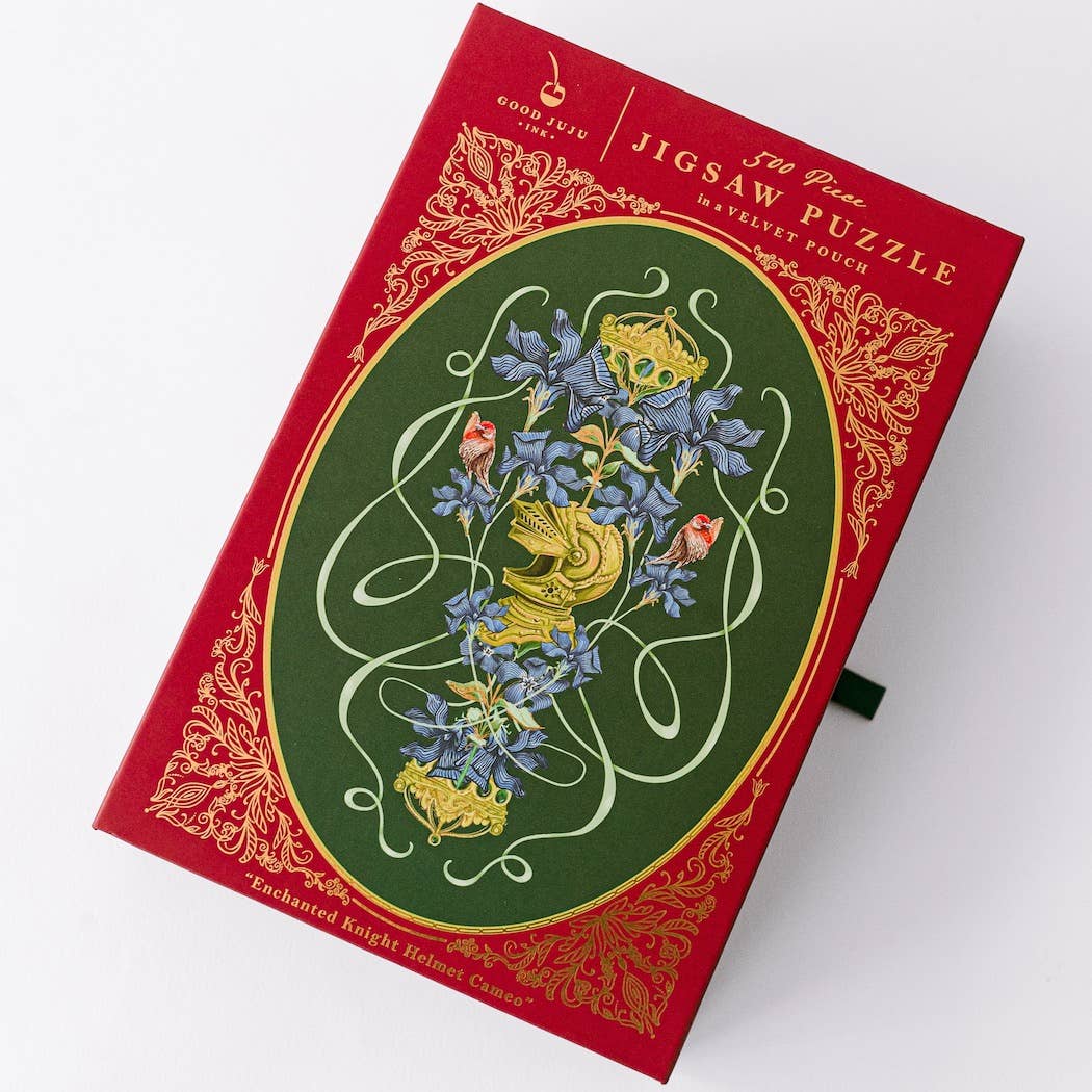 Enchanted Knight Helmet Cameo 500-Piece Puzzle