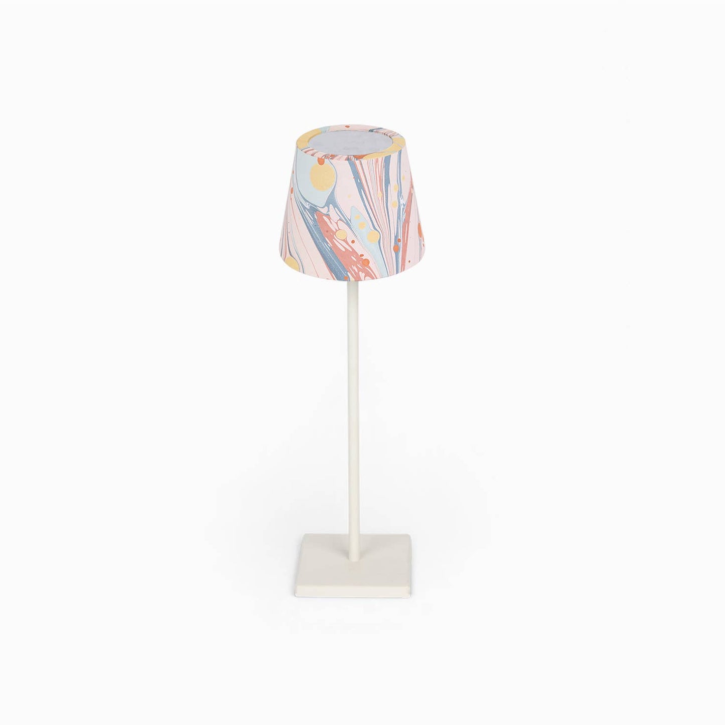 PRE ORDER - Hand marbled lampshade for LED table lamp - Twilight Pebble