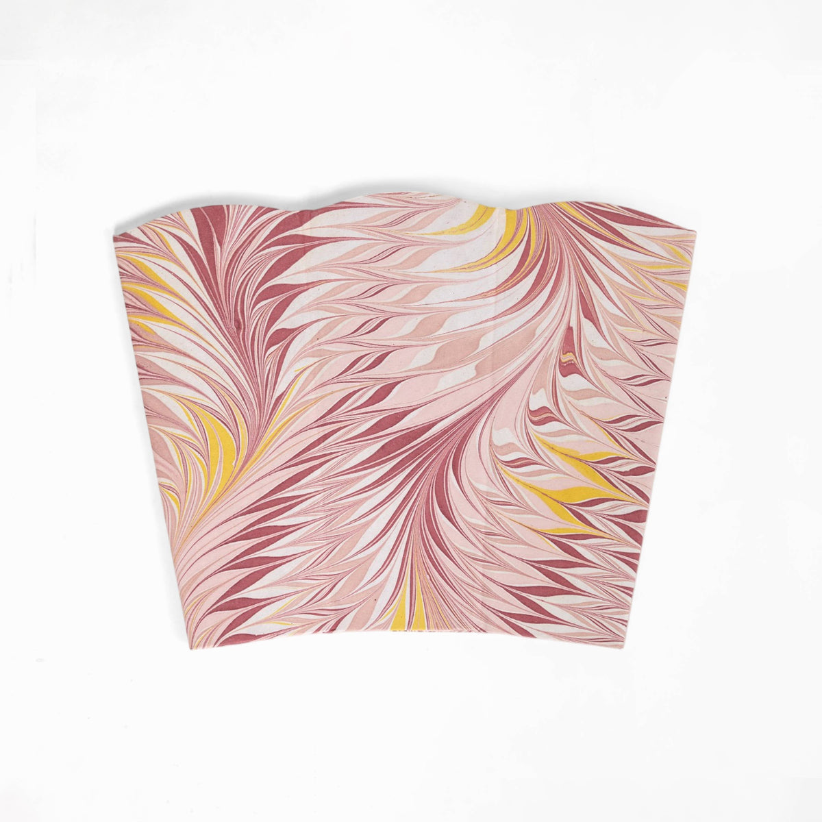 Marbled Wastebasket in Coral Flame