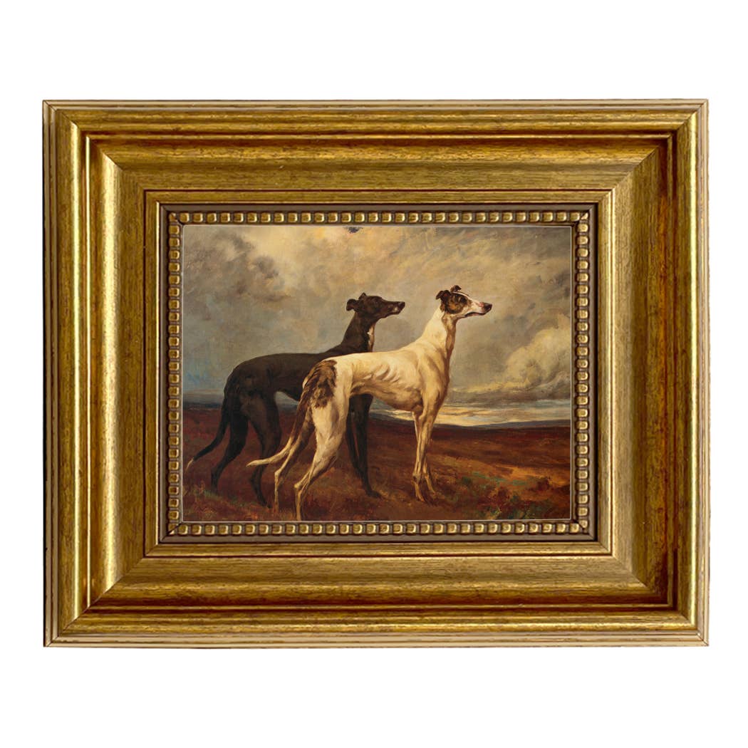 Pre-Order Greyhounds in Field by Earl Vintage Painting Print on Canvas