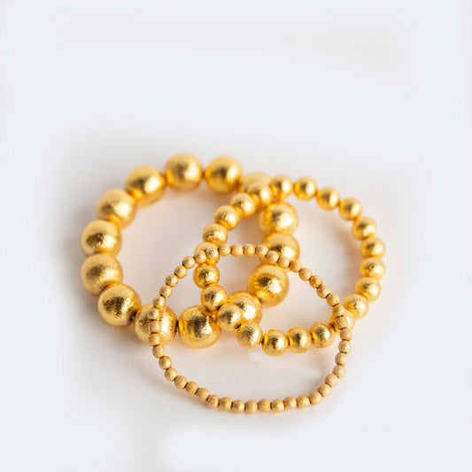 Gold Hand Knotted Bracelets- 3 sizes