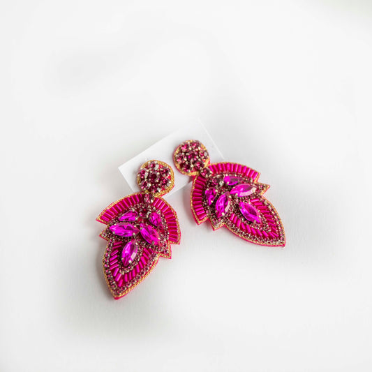 Pink Gemstone Earrings